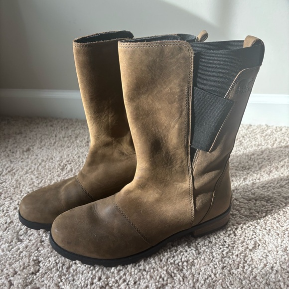 Excellent Condition Sorel Emelie Mid Calf Waterproof Leather Boots - Picture 2 of 8